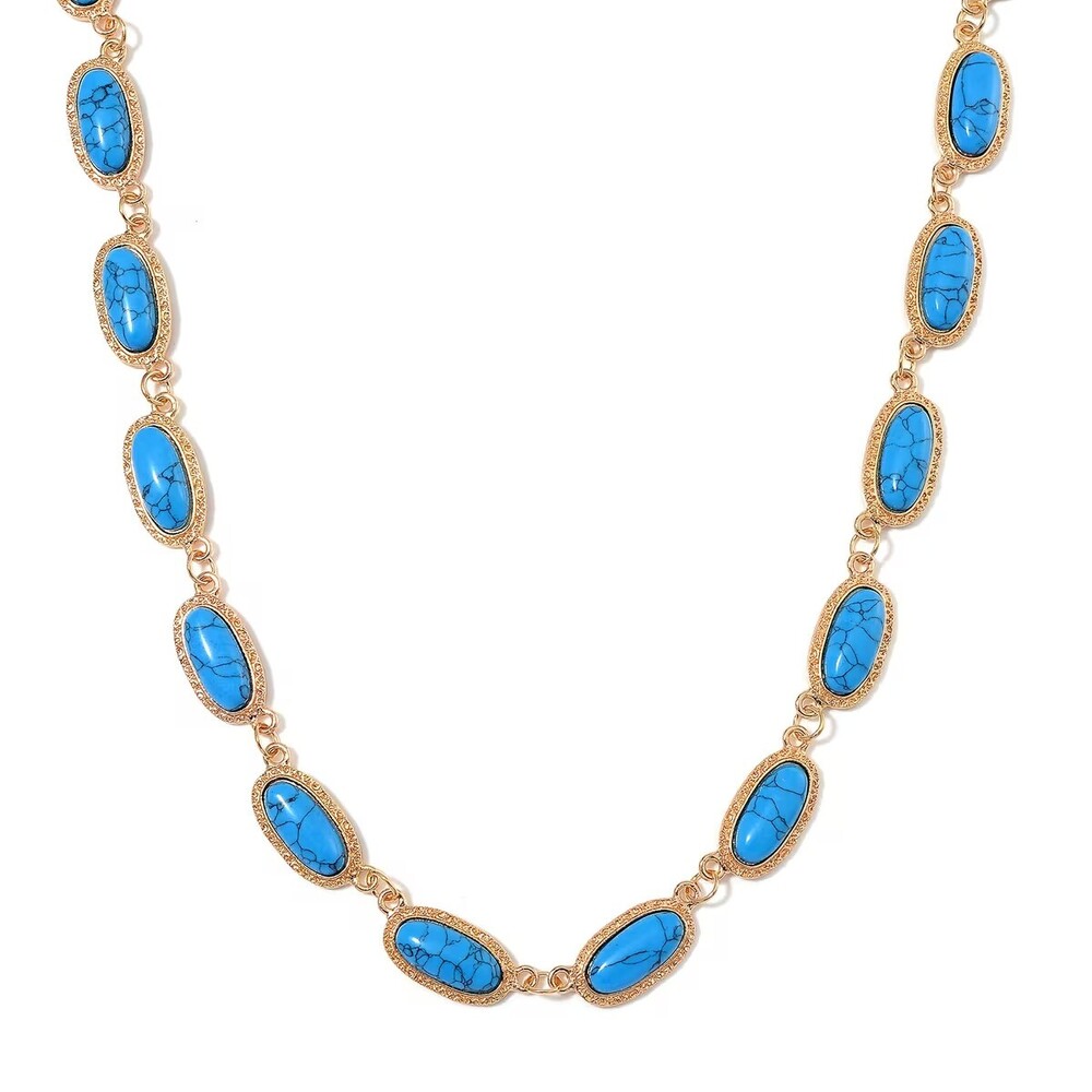Constituted Blue Howlite 170.00 ctw Necklace 18-20"